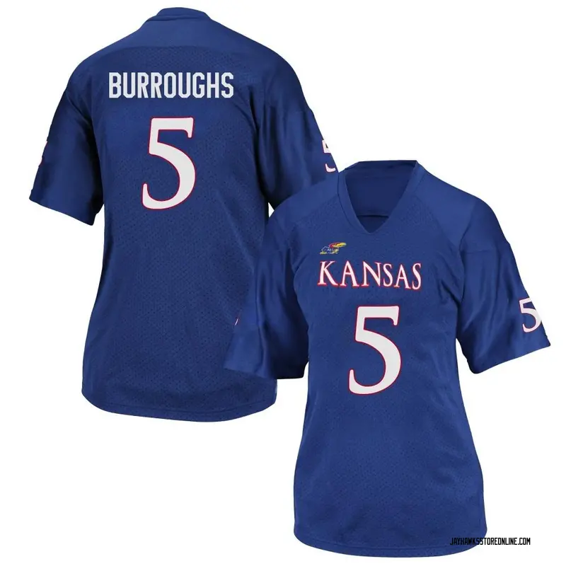 Unsigned Ken Burrough Jersey #00 Houston Custom Stitched Blue Football No  Brands/Logos Sizes S-3XLs